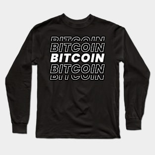 Bitcoin text Long Sleeve T-Shirt